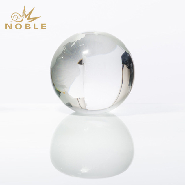 Clear Sphere Sports Crystal Globe Trophy