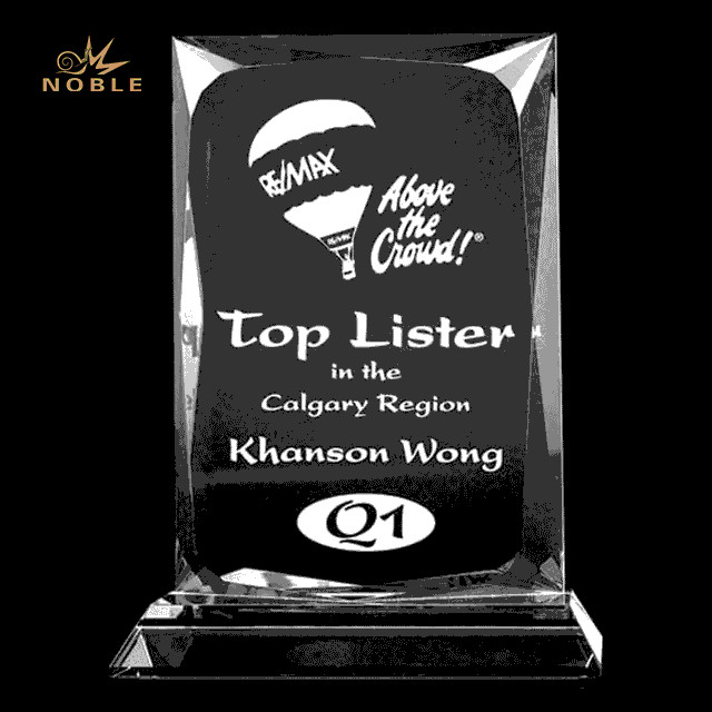 Custom Engraved Crystal Shield Award
