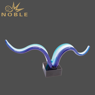 Blue Open Wings Art Glass Award