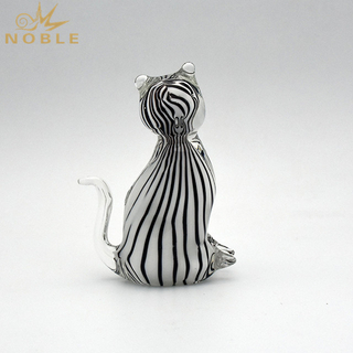 Noble Animal Hand Blown Glass Cat As Birthday Gift