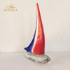 Colored Art Glass Boat