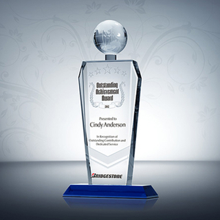 Business Awards Crystal Globe Trophy