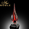 High Quality Custom Red Art Glass Trophy 