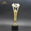 Metal Figurine Trophy Award with Globe
