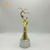 Chinese Character Metal Gold Birds Figurine Trophy