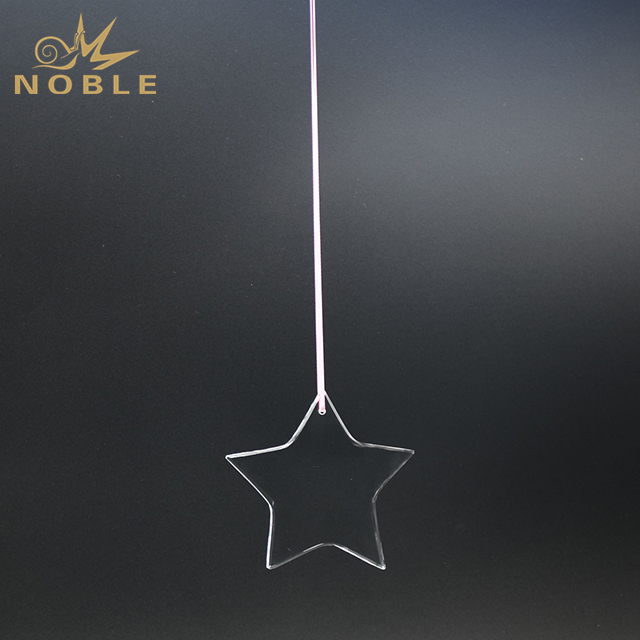 Engraved Logo Star Cut Crystal Ornament 