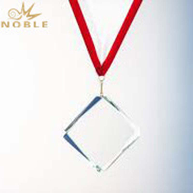 Blank Rectangle Crystal Ornament with String