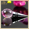 Custom Pink Crystal Wine Bottle Stopper 