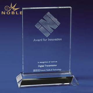 Custom Engraved Logo Crystal Trophy