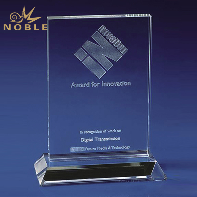Custom Engraved Logo Crystal Trophy