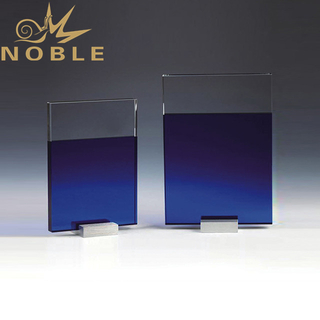 Blue Crystal Award with Metal Base 