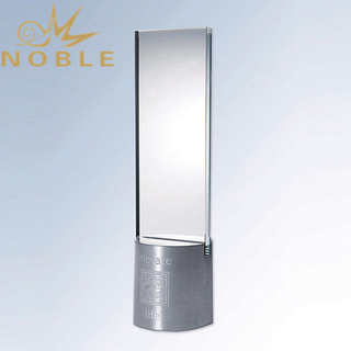 Custom Crystal Plaque with Matt Metal Base 