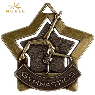 Bzonze Star Shaped Gymnastics Sports Custom Design Medal