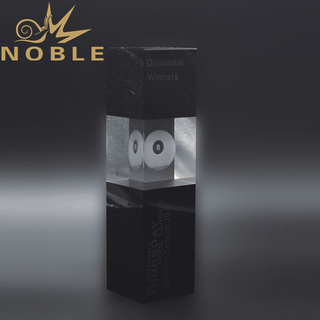 3d Laser Engraving Crystal Snooker Trophy