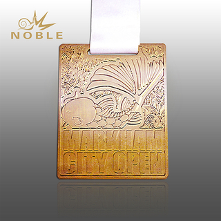 Rectangle Bronze Medal Medal
