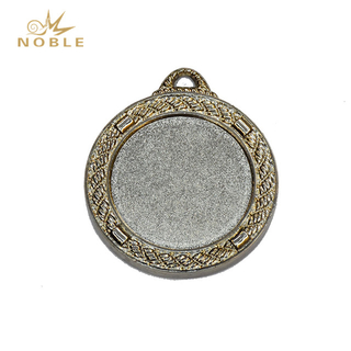 Siver Plated Metal Round Blank Medal