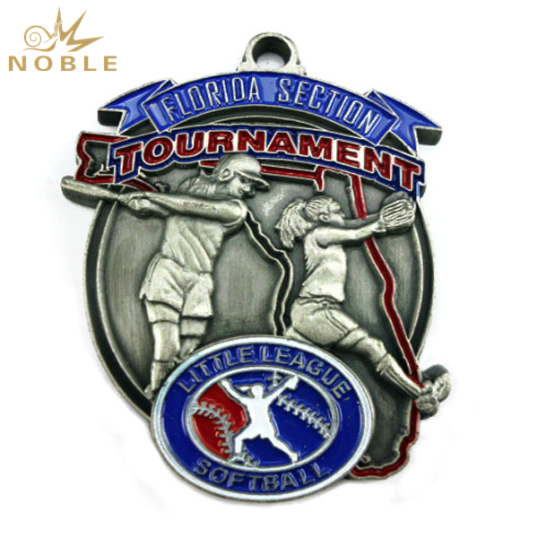 Sports Softball Custom Metal Medal