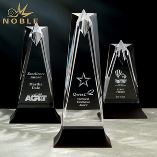 Upright Tower Crystal Star Trophy