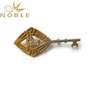 Custom Design Key Shape Lapel Pins 