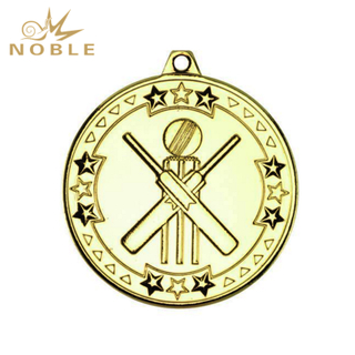 New Design Metal Gold Cricket Medal