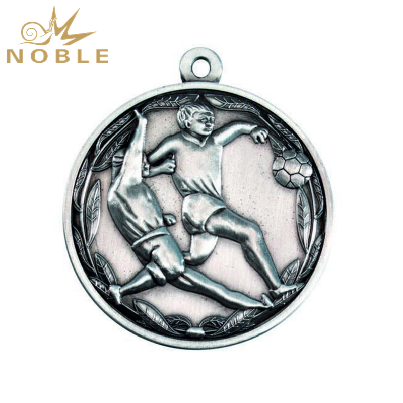 Sports Custom Silver Football Medal