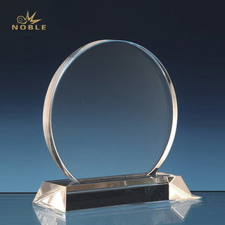 Round Crystal Trophy with Base