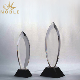 Leaf Shape Custom Crystal Blank Trophy