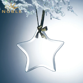 Beveled Star Shape k5 Crystal Hanging Ornament as Home Decoration