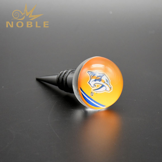 Custom Resin Metal Bottle Wine Stopper