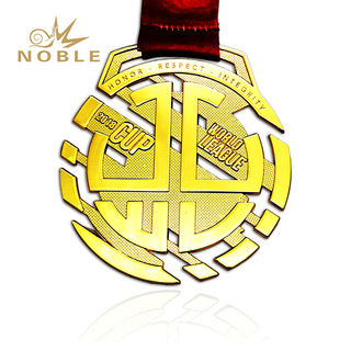 Custom Cut Out Gold Medal