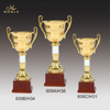Metal Trophy Cup with Wood Base