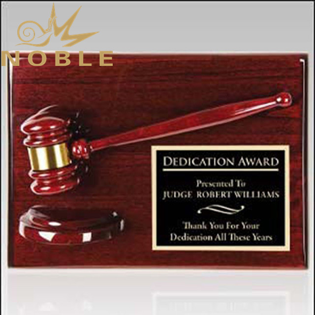 Custom Wooden Gavel Plaque 