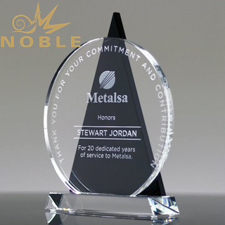 Crystal Icon Black Award Teamwork Award