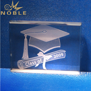 2D Laser Graduation Year Crystal Paperweight