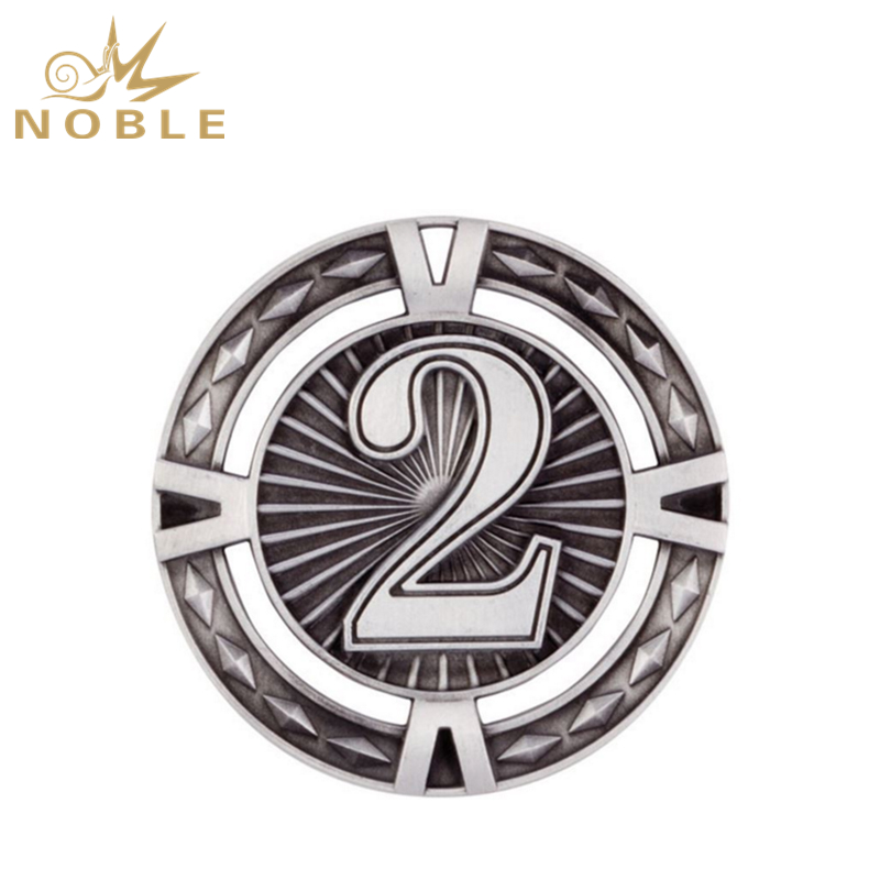 977---058 Silver Diamond Pattern 2nd Place Medal 60mm