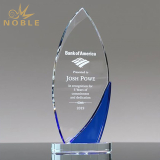 Clear Blank Corporate Crystal Flame Award