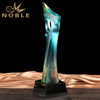 Noble Colorful Hand Blown Glass Trophy