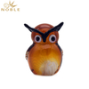 Gold Hand Blown Glass Owl As Home Decoration
