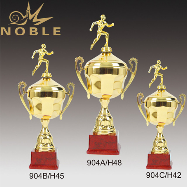 Shiny Gold Metal Running Trophy with Running Man 