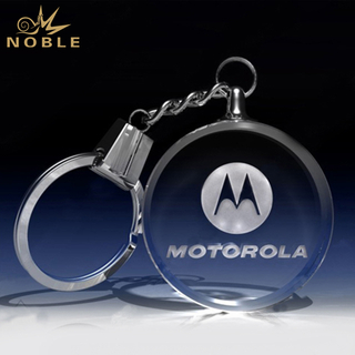 Laser Engraved Logo Crystal Keychain
