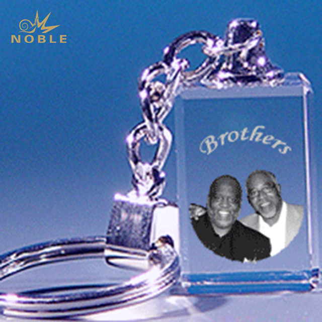 Custom 3D Laser Engraved Crystal Keychain