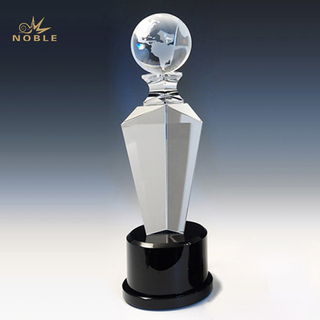 Custom Earth Globe Crystal Award