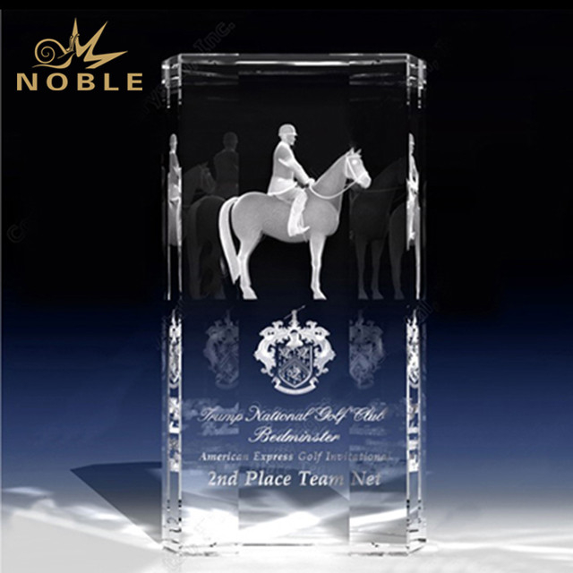 Custom Laser Engraved Crystal Riding Award