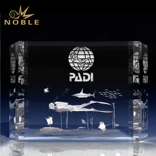 Custom Laser Engraved Crystal Diving Award