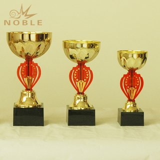 Noble Metal Bowl Trophy with Black Base