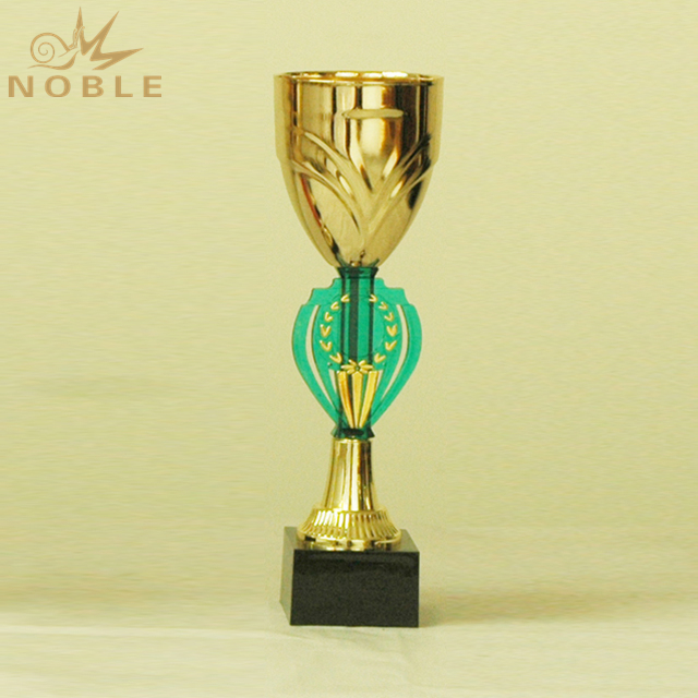 Custom Green Gold Metal Trophy Parts