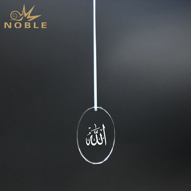 Hot Sale Engraved Crystal Ornament With Ribbon