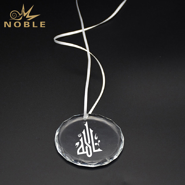 Cheap Engraved Crystal Ornament With Ribbon