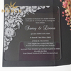 Custom Made Engrave Logo Text Crystal Invitation Card