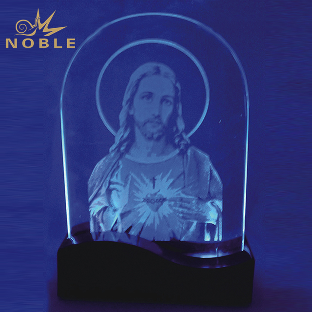 Engraved Crystal Trophy With LED Base